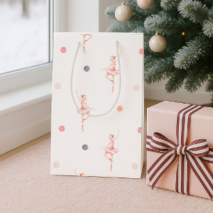 Elegant Ballerina Christmas  Medium Gift Bag