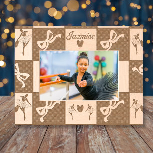 Elegant Ballerina Dancer's Keepsake With Name Etched Frames
