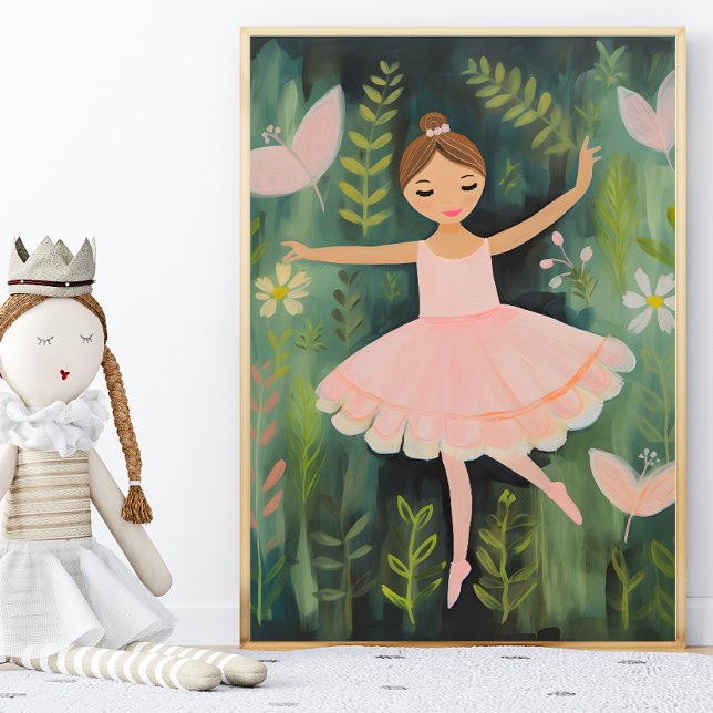 Elegant Ballerina Nursery Wall Art Poster (Creator Uploaded)