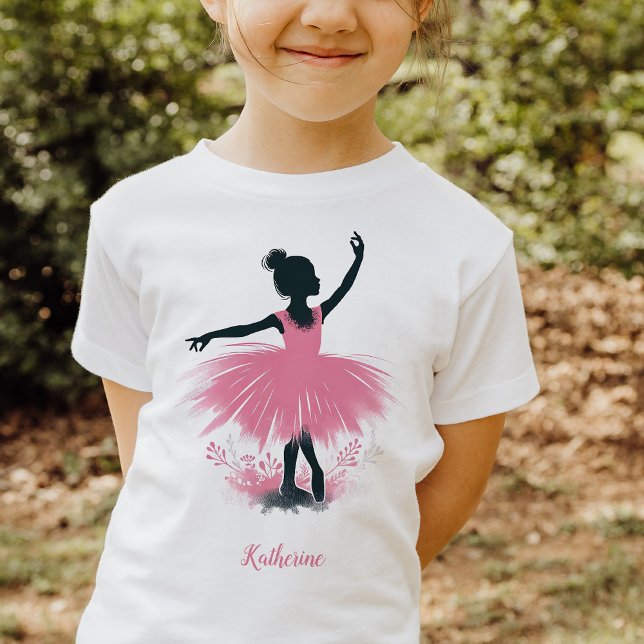 Elegant Ballerina Silhouette Ballet T-Shirt (Creator Uploaded)