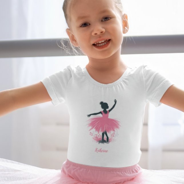 Elegant Ballerina Silhouette Ballet Toddler T-Shirt (Creator Uploaded)