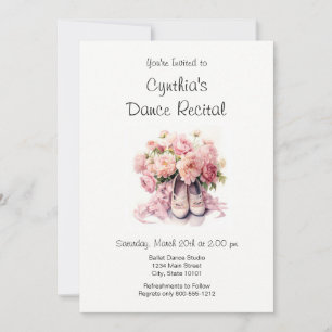 Elegant Ballet Dance Recital Invitation