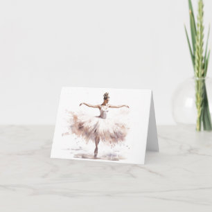 Elegant Ballet Dancer Dancing BLANK  Card