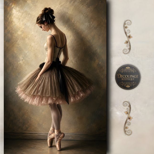 Elegant Ballet Dancer Decoupage Tissue Paper (Elegant Ballet Dancer Decoupage Tissue Paper)