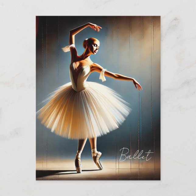 Elegant Ballet Dancer Pose Postcard (Front)