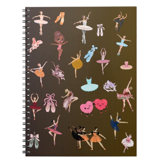 Elegant Ballet Dancers Notebook (Front)