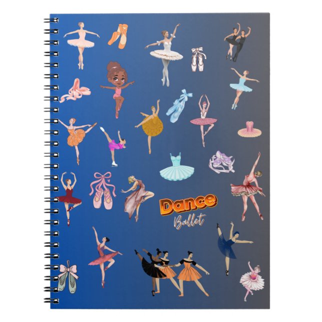 Elegant Ballet Dancers Notebook (Front)