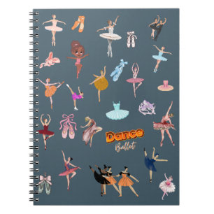 Elegant Ballet Dancers Notebook