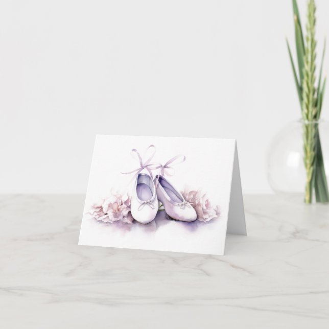 Elegant Ballet Slippers BLANK  Card (Front)