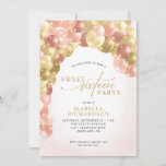 Elegant Balloon Arch Pink and Gold Sweet 16 Party Invitation<br><div class="desc">This elegant sweet 16 party invitation features a graphic of a balloon arch in the colours of pink,  rose gold and gold.  The design is accented with script text.</div>