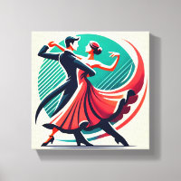 Elegant Ballroom Dance – Stylised Art Poster