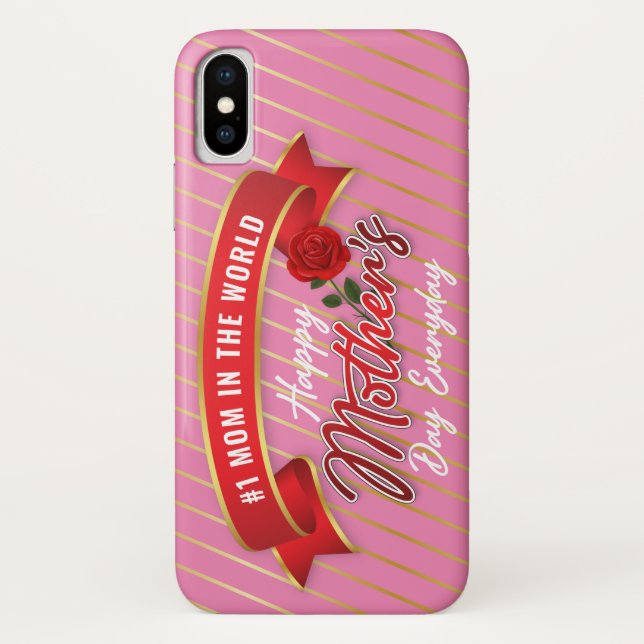 Elegant Banner Happy Mother’s Day IPhone Case (Back)