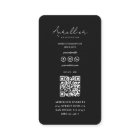 Elegant Barber Barbershop Black White Script