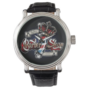 Elegant Barbershop Crown Personalise Wrist Watch