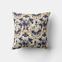 Elegant Baroque and Damask Decor: Vintage Ornate Cushion