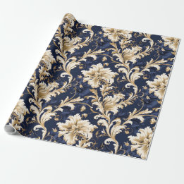 Elegant Baroque and Damask Decor: Vintage Ornate Wrapping Paper