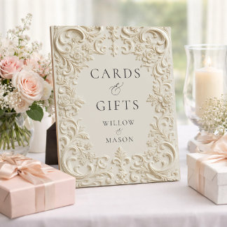 Elegant Baroque Cards & Gifts Wedding Plaque Sign