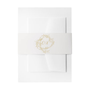 Elegant Baroque Chinoiserie Vintage Wedding Invitation Belly Band