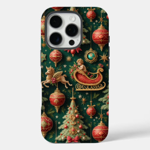 Elegant Baroque Christmas Apple iPhone 16 Pro Case