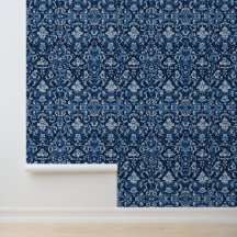 Elegant Baroque Floral Custom Wallpaper