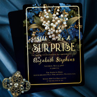 Elegant Baroque Floral Surprise 100th Birthday