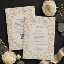 Elegant Baroque Floral Wedding Enclosure Card