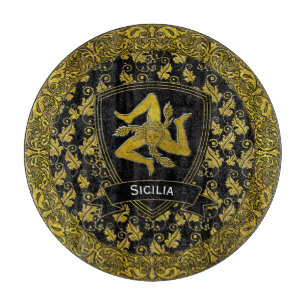 Elegant Baroque Sicilian Trinacria Cutting Board