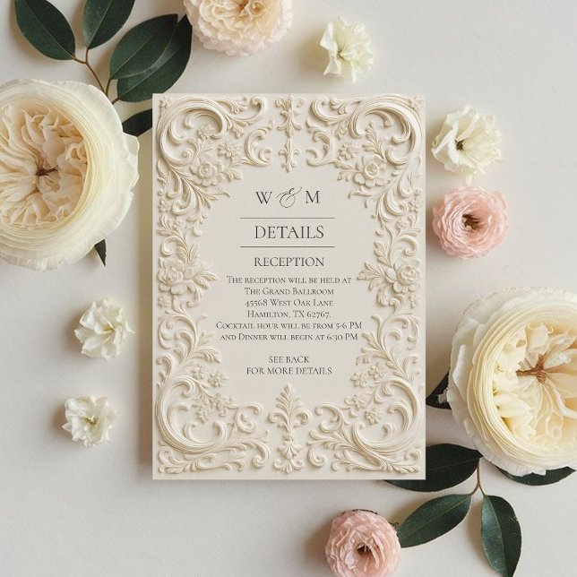 Elegant Baroque Wedding Enclosure Card (Elegant Baroque Wedding Enclosure Card)