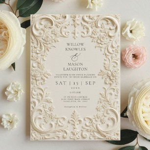 Elegant Baroque Wedding Invitation