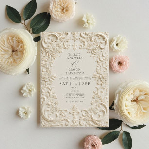 Elegant Baroque Wedding Invitation