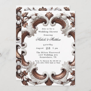 Elegant Baroque Wedding Shower Invitation