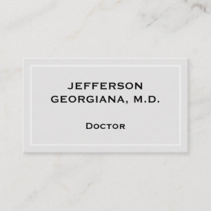 Elegant & Basic Doctor Business Card