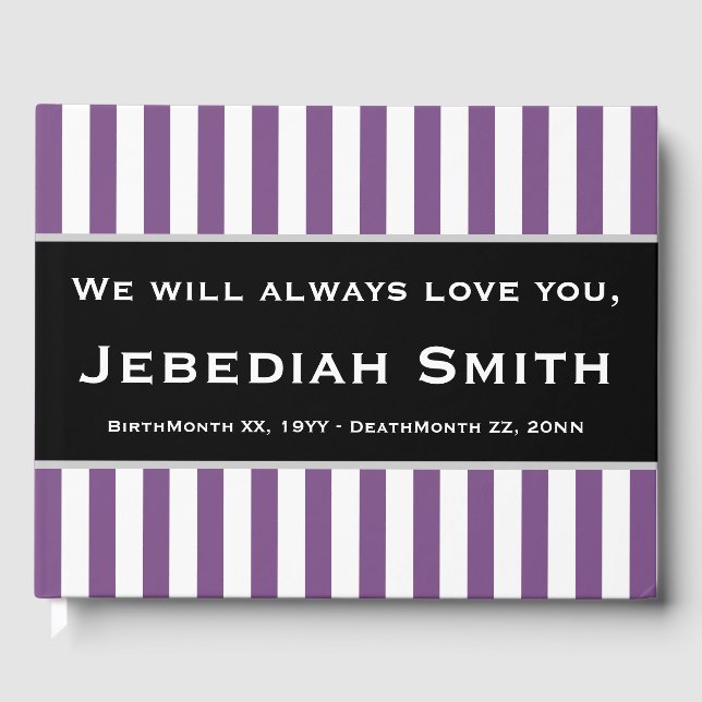 Elegant & Basic Memories Guestbook (Front)