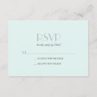 Elegant Basic Seam Foam Green RSVP