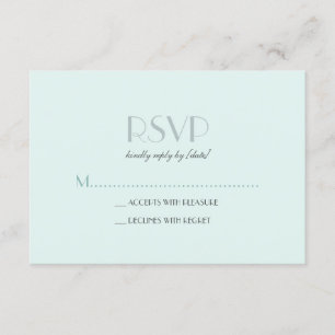 Elegant Basic Seam Foam Green RSVP Card