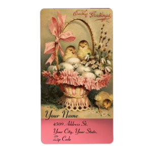 ELEGANT BASKET ,CHICKENS,FLOWERS AND EASTER EGGS