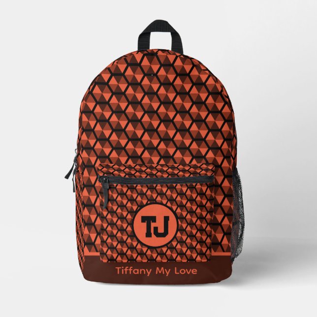 Elegant Basketball Summer Patterned Backpack (Front)