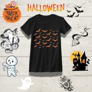 Elegant Bat Border Family Halloween T-Shirt