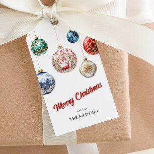 Elegant Bauble Festive Christmas  Gift Tags