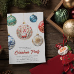 Elegant Bauble Festive Christmas | Holiday Party Invitation<br><div class="desc">Celebrate the season in style using elegant holiday christmas party invitations. The design features your event details in a mix of serif and calligraphy fonts, enhanced by an array of vibrant decorative baubles. Ideal for holiday soirees, corporate parties, or any festive event. Customise with your unique details for a personal...</div>