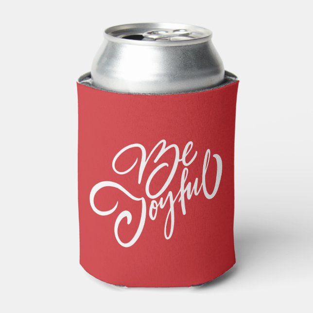 Elegant Be Joyful Holiday Design Can Cooler (Can Front)