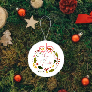Elegant Be merry Business Tree Decoration Card
