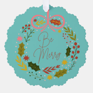 Elegant Be merry Business Tree Decoration Card