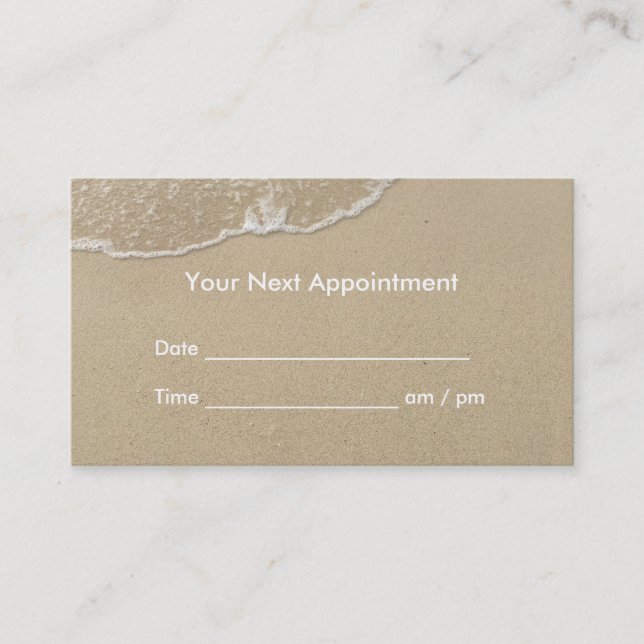 Elegant Beach Appointment Card (Front)