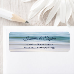 Elegant Beach Blue Ocean Return Address Label