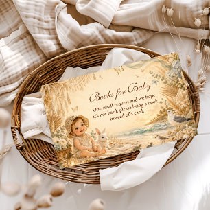 Elegant Beach Boho Books for Baby Enclosure Card