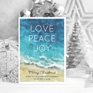 Elegant Beach Christmas Holiday Card