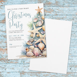 Elegant Beach Christmas Invitation