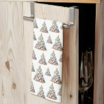 Elegant Beach Christmas Tea Towel<br><div class="desc">Get into the holiday spirit with this festive Christmas kitchen towel featuring a repeating pattern of Christmas trees made of shells and starfish. Perfect for bringing beachy holiday vibes into your kitchen, this towel is a fun and practical choice for anyone living in tropical places like Florida, Hawaii, or the...</div>
