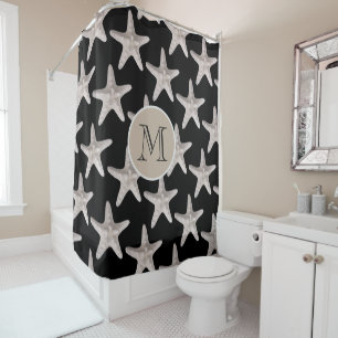 Elegant Beach Nautical Starfish Shower Curtain